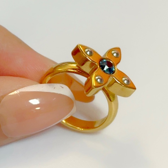 Louis Vuitton Bague Love Letter Sweet Flower Ring- size L - Picture 12 of 13